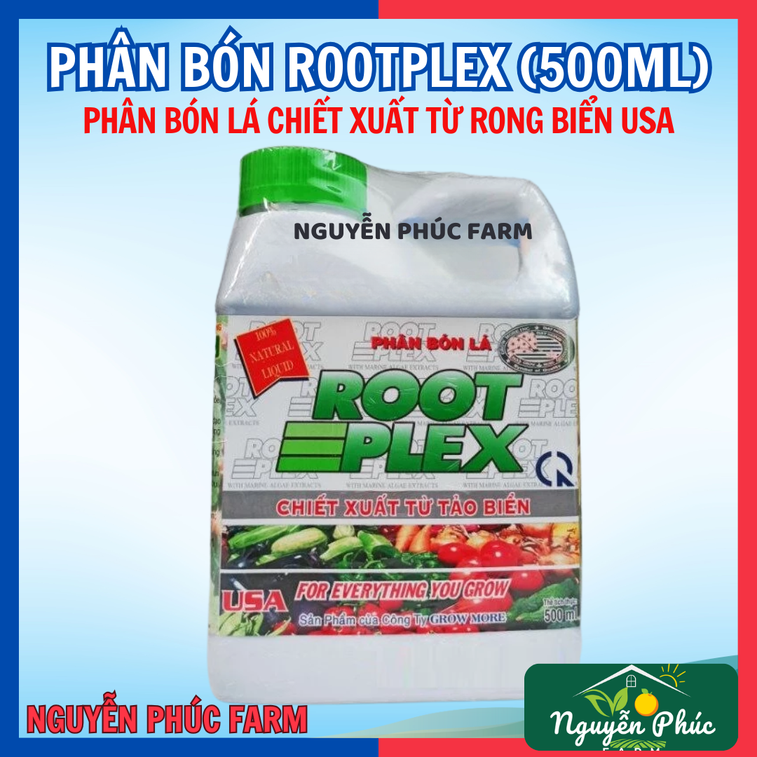 Phân Bón ROOTPLEX (500ml),Hữu Cơ  Rong Biển USA,Tảo Biển SEAWEED, ra rễ, tăng đề kháng