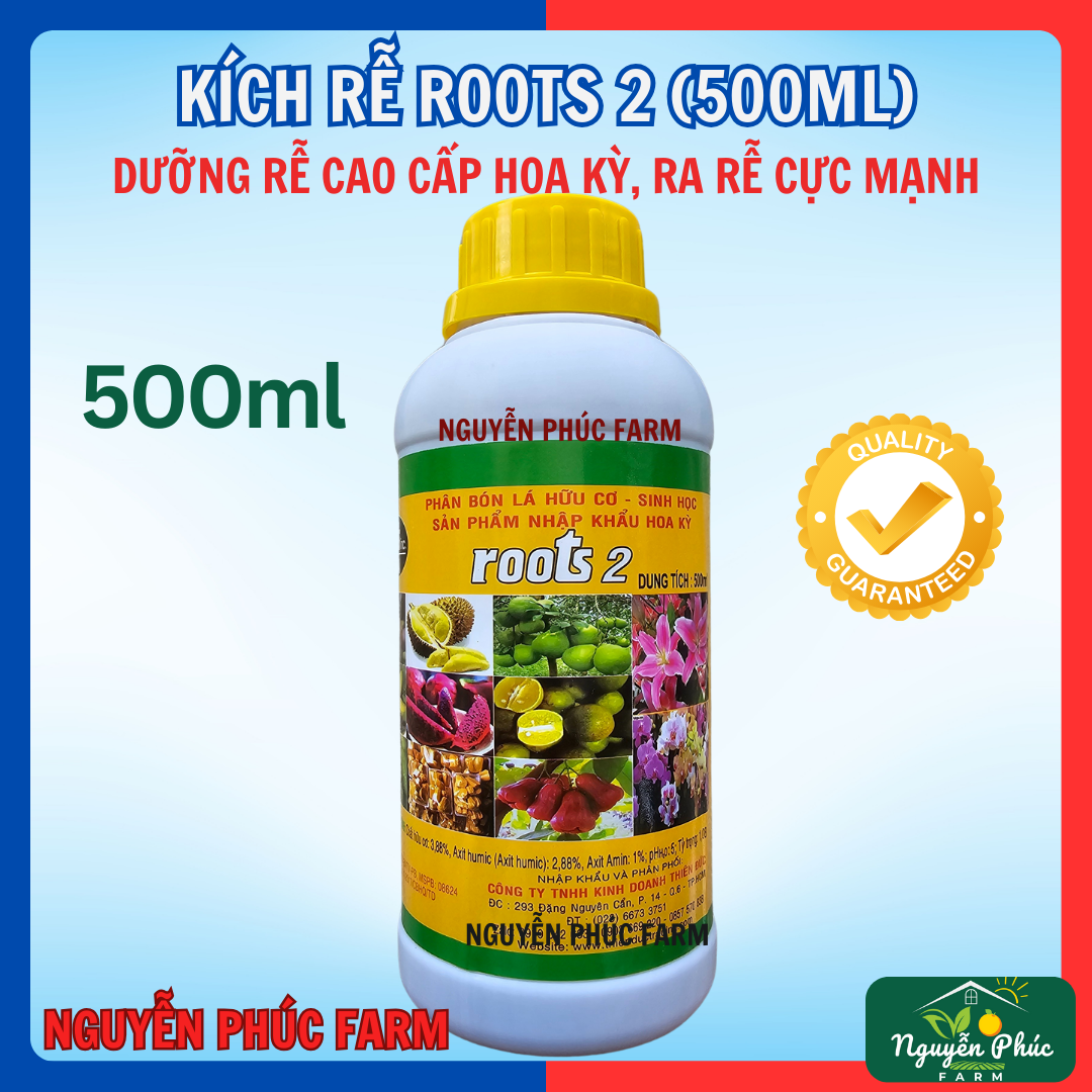 Phân bón lá cao cấp kích rễ ROOTS 2 (500ml), ra rễ cực mạnh USA cho mai vàng, bonsai, cây cảnh...