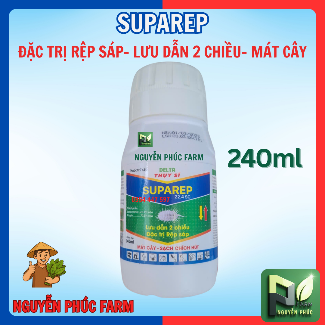 SUPAREP chai 240ml chuyên rep sap, sạch chich hut