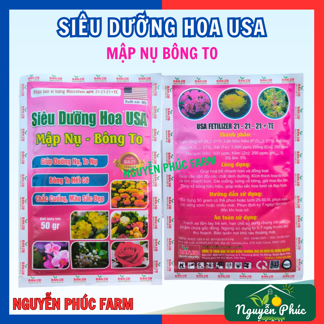 Siêu dưỡng hoa USA- Mập nụ, bông to