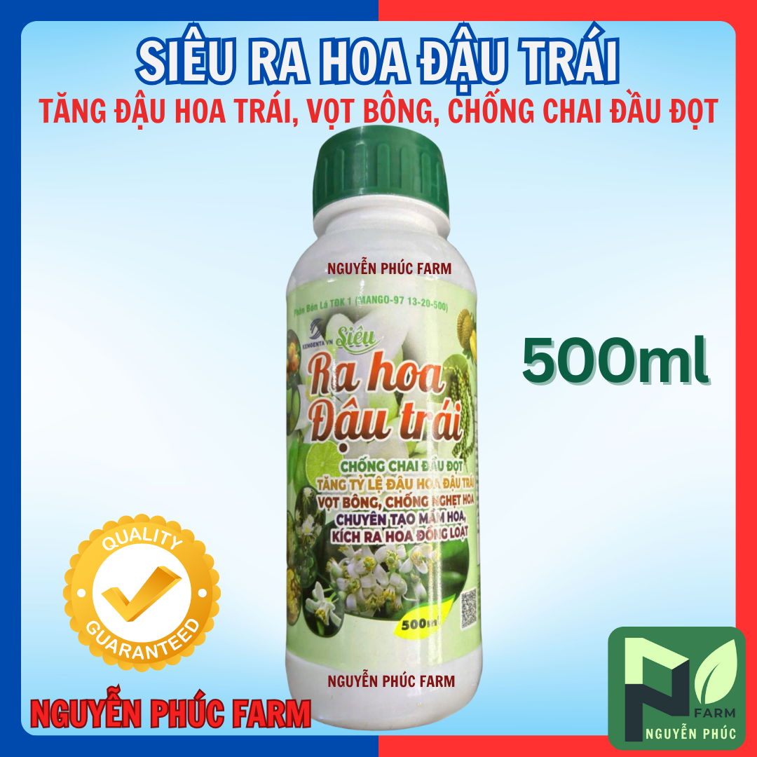 Siêu ra hoa đậu trái chai 500ml, chống chai đầu đọt, tăng đậu trái, kích ra hoa - Mặc định