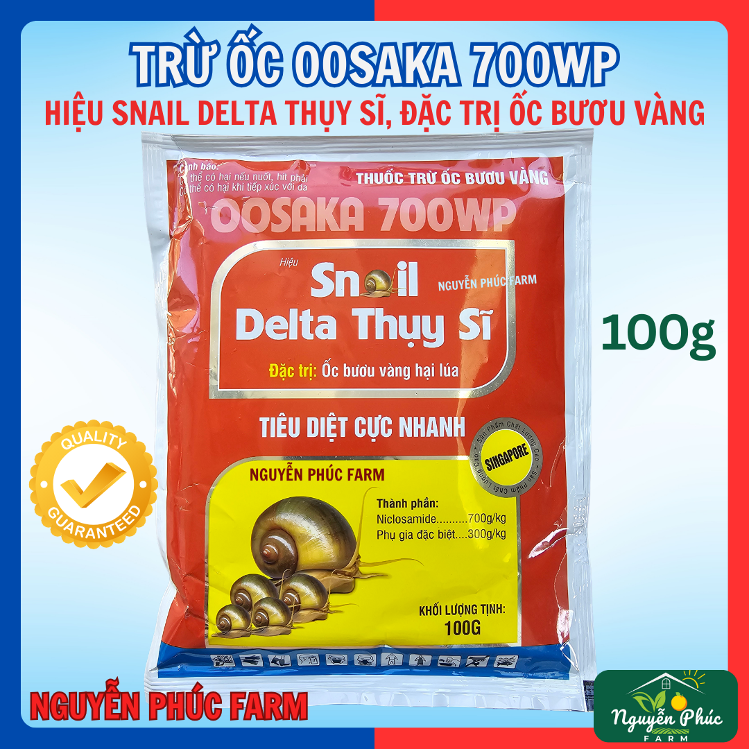 Thánh ốc bươu vàng OOSAKA Snail gói 100g chính hãng Delta Thụy Sĩ