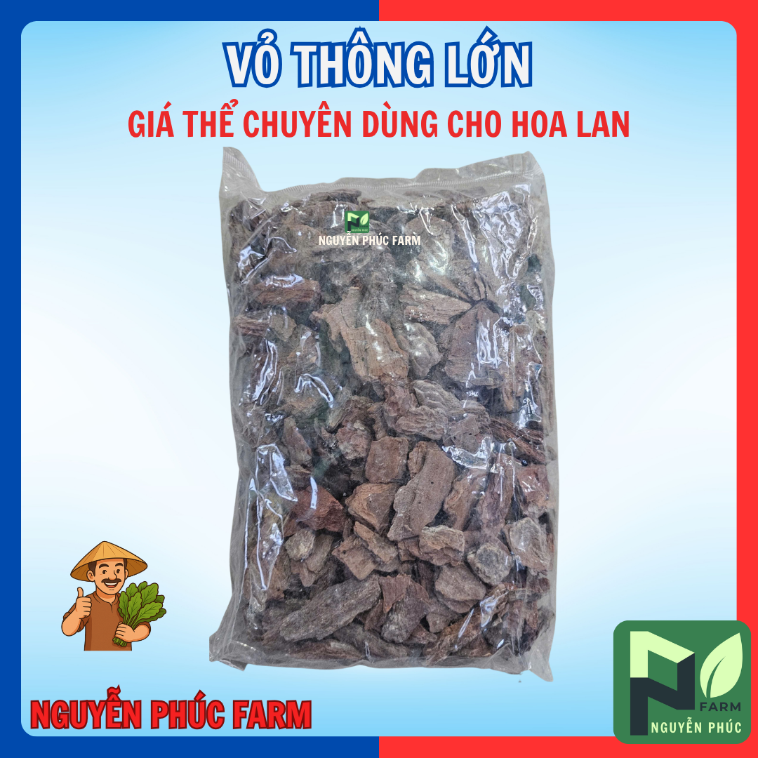 VỎ THÔNG CỠ LỚN NEWZITA -TÚI 500g  giá thể hoa lan ,ủ gốc giữ ẩm ,lót chuồng thú cưng.