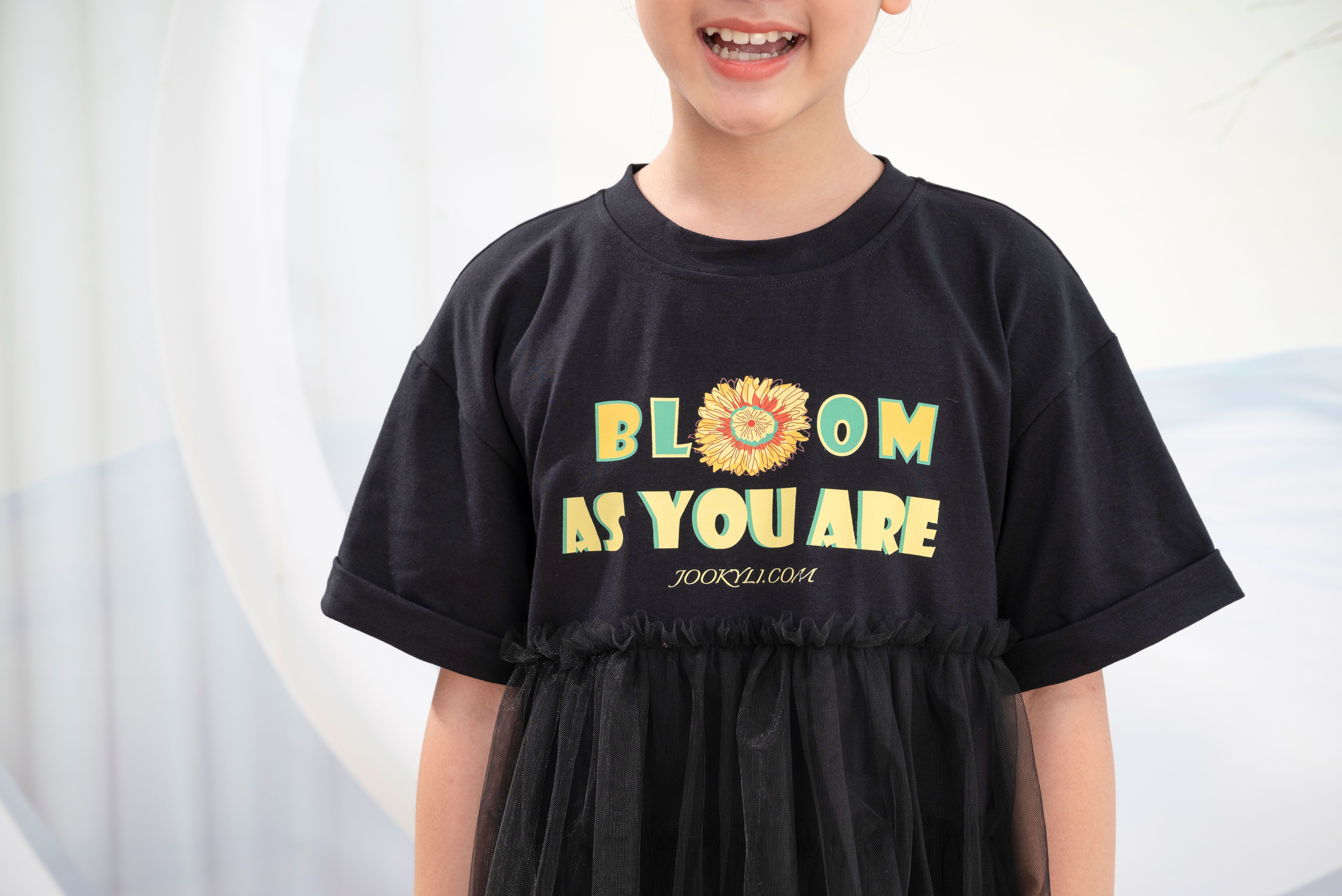 Đầm Cotton Bloom Phối Voan 43G0987