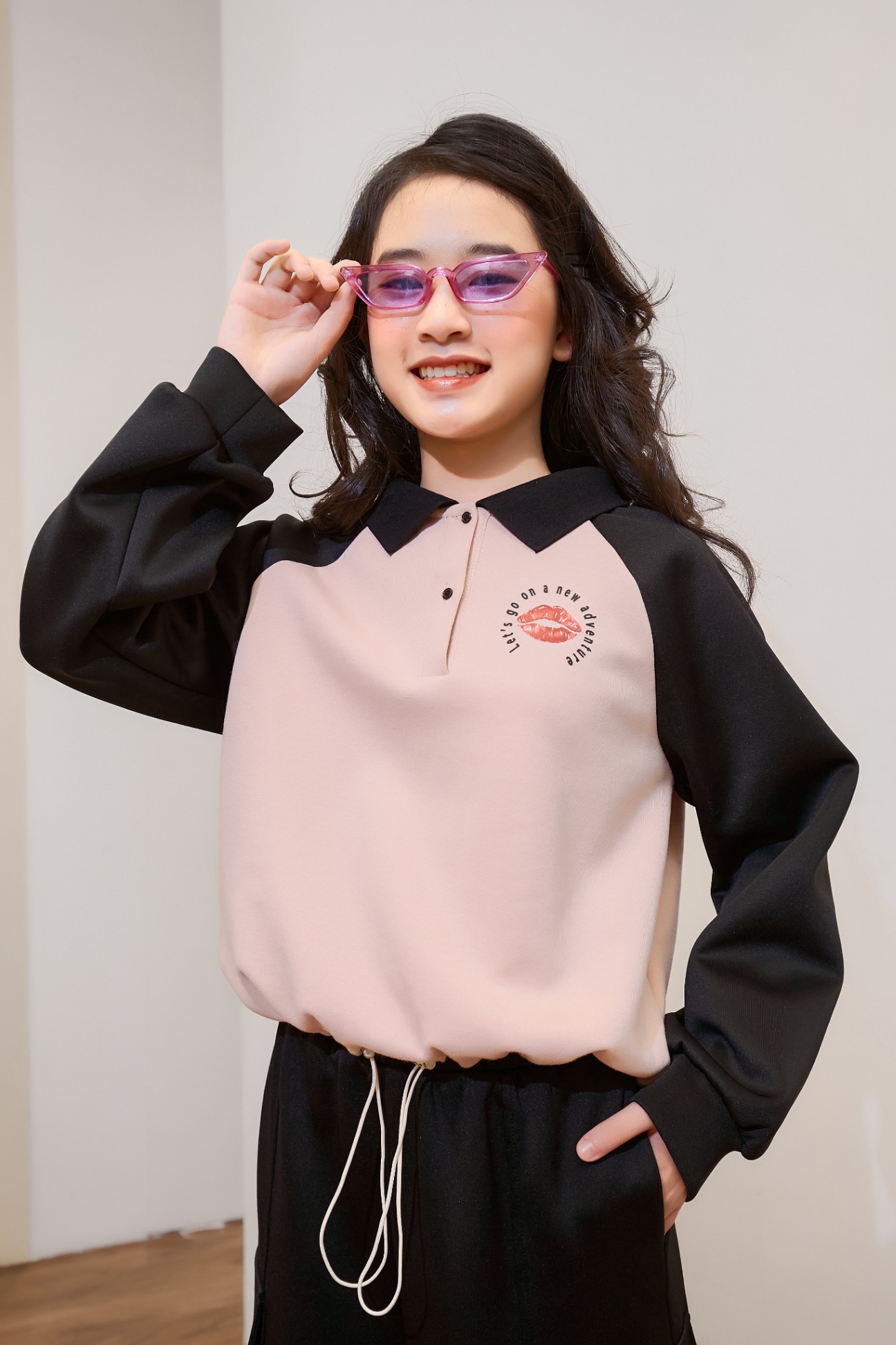 Áo nỉ 58G1124 Hồng