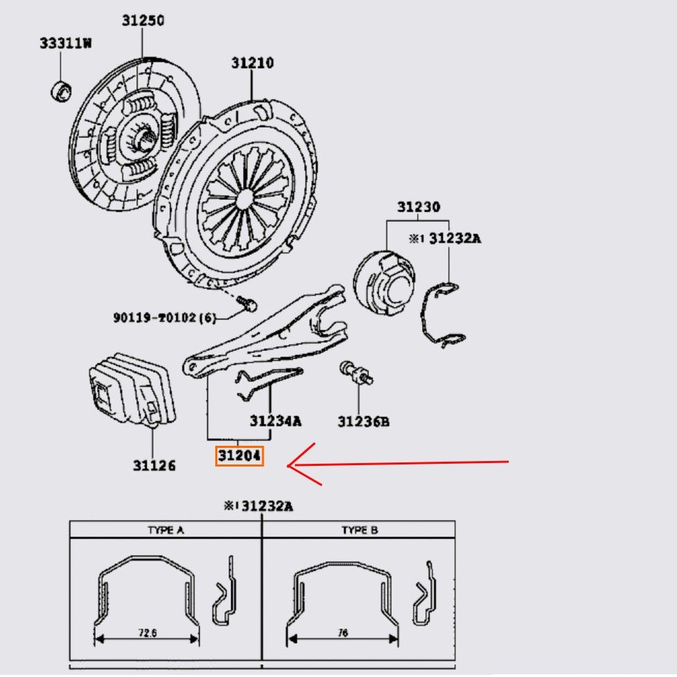 Càng lừa bi tê Innova hãng TOYOTA, 3120420071