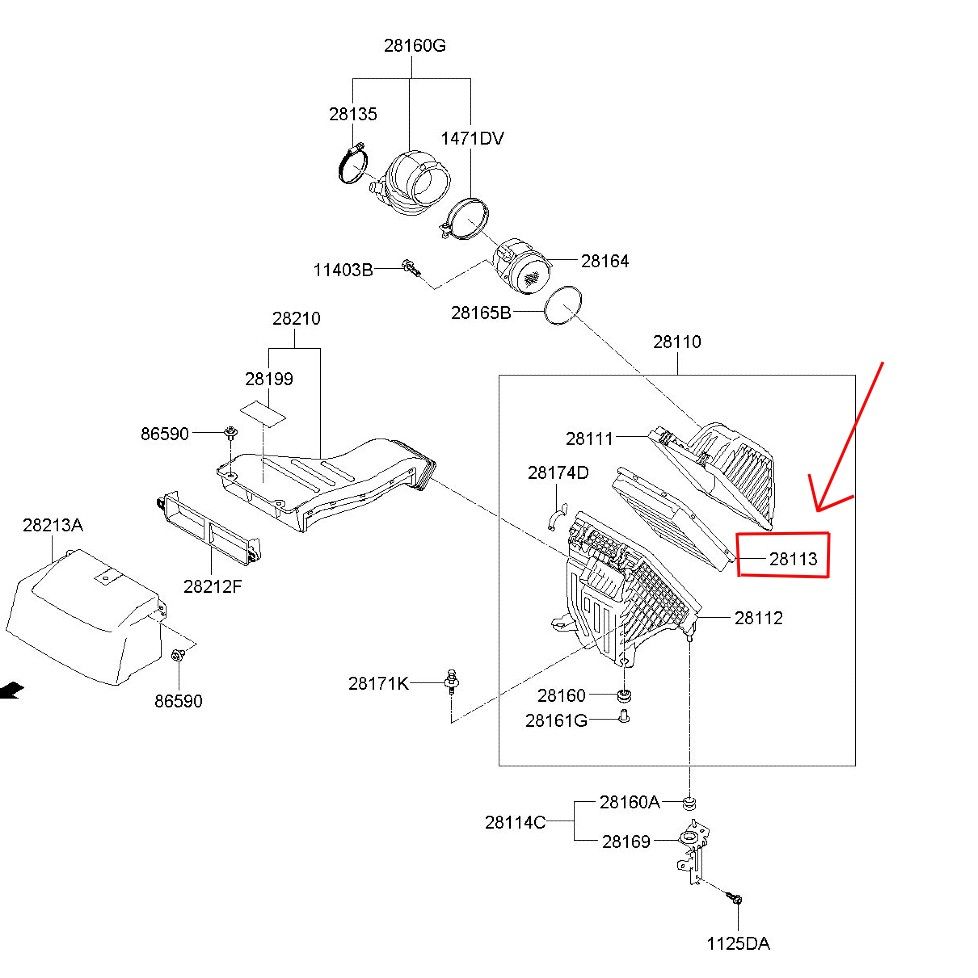 Lọc gió động cơ hiệu OEM , 281132W300