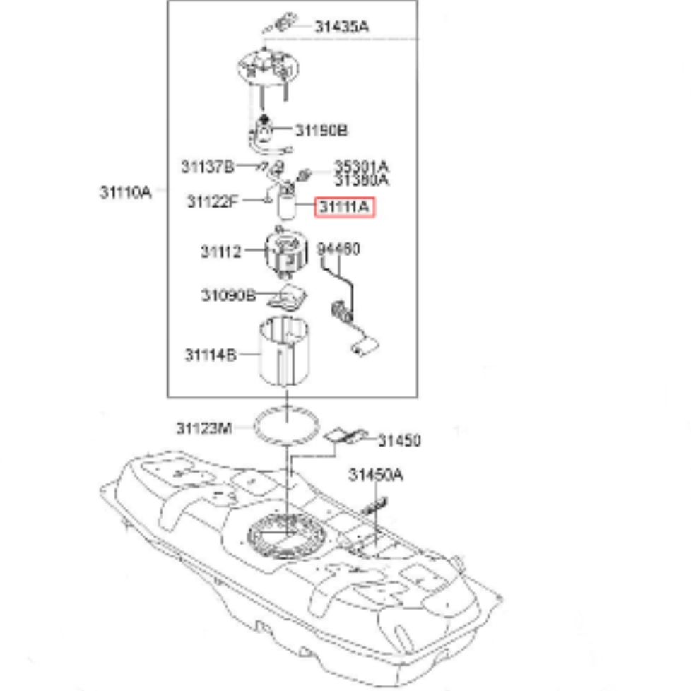 Bơm xăng Grand i10 hiệu SL TECH, 311111R000