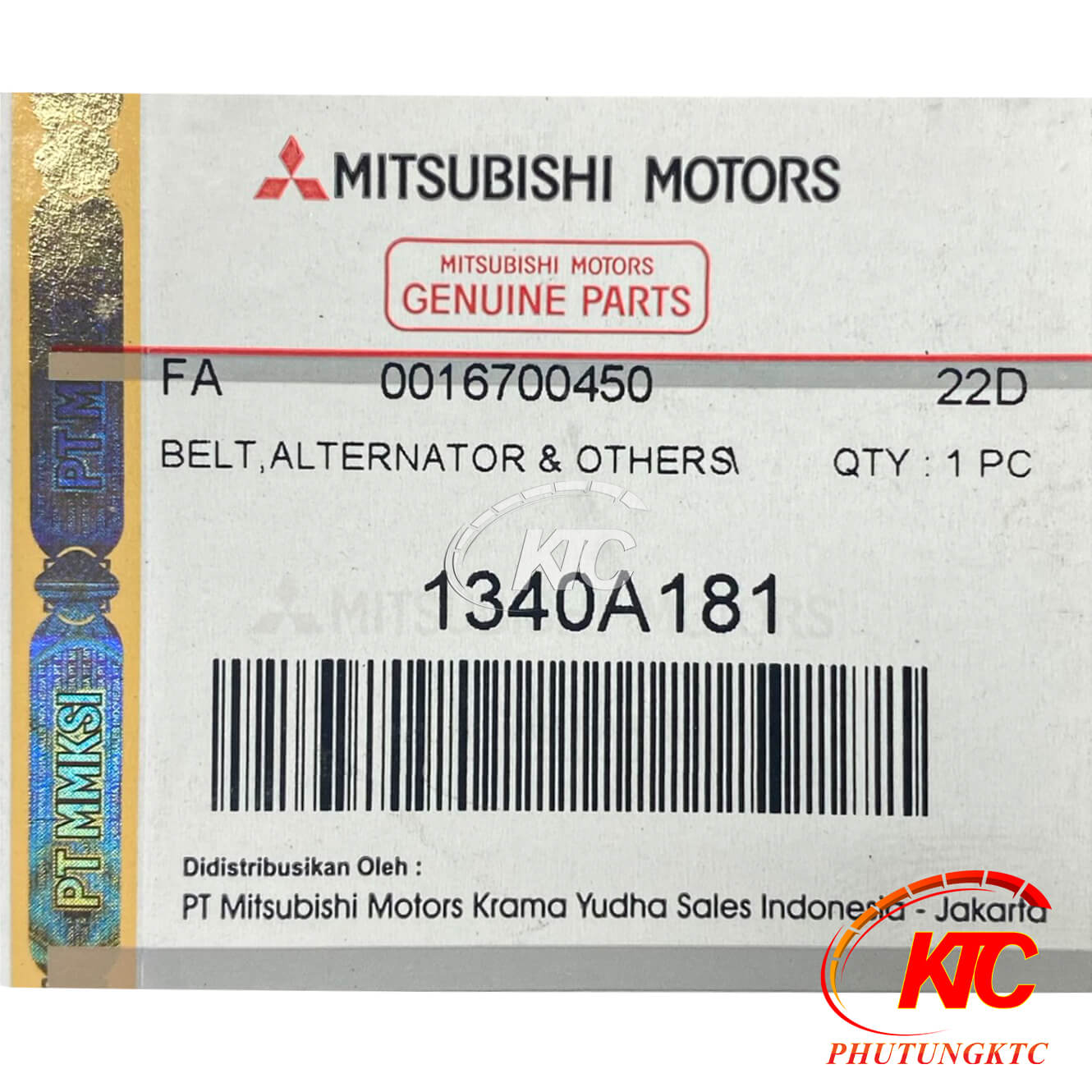 Dây curoa tổng hãng MITSUBISHI, 1340A181