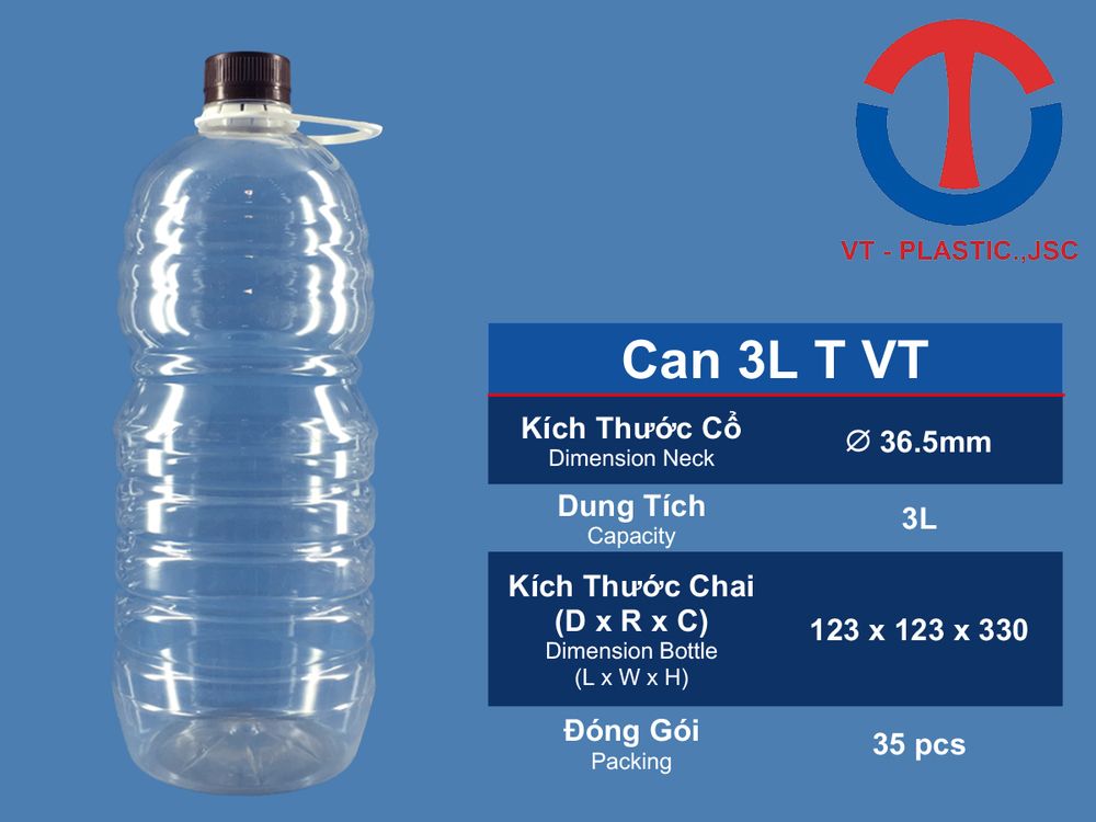 Can 3L đựng nước, đựng mật ong, đựng rượu, dầu dấm các loại T VT