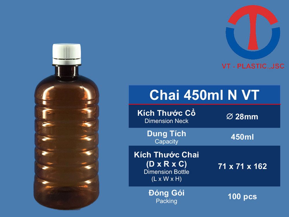 Chai 450ML N VT