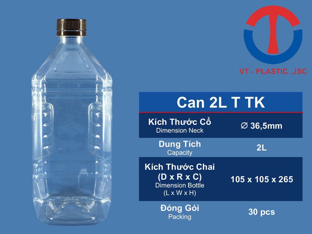 Can 2L Đựng Rượu - Nước Mắm - Mật Ong