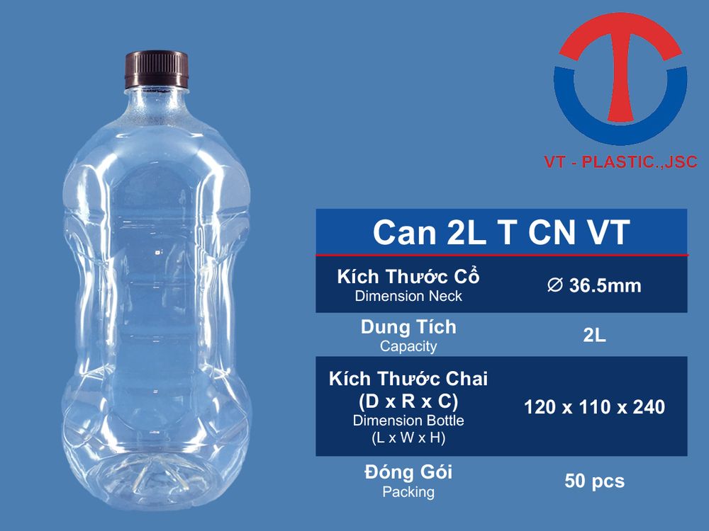 CAN 2L T CN VT đựng nước, đựng rượu, đựng mật ong