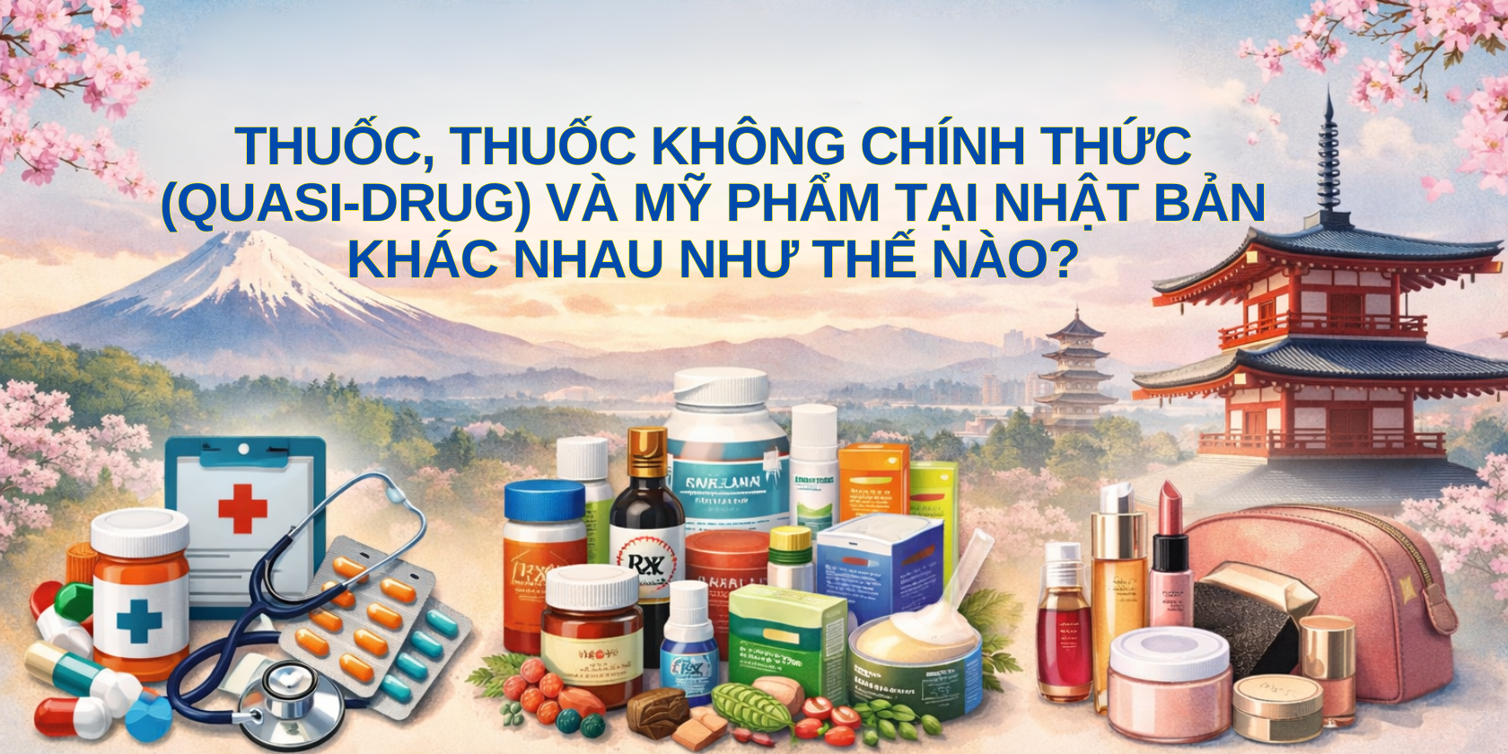 THUỐC, THUỐC KHÔNG CHÍNH THỨC (QUASI-DRUG) VÀ MỸ PHẨM TẠI NHẬT BẢN KHÁC NHAU NHƯ THẾ NÀO?