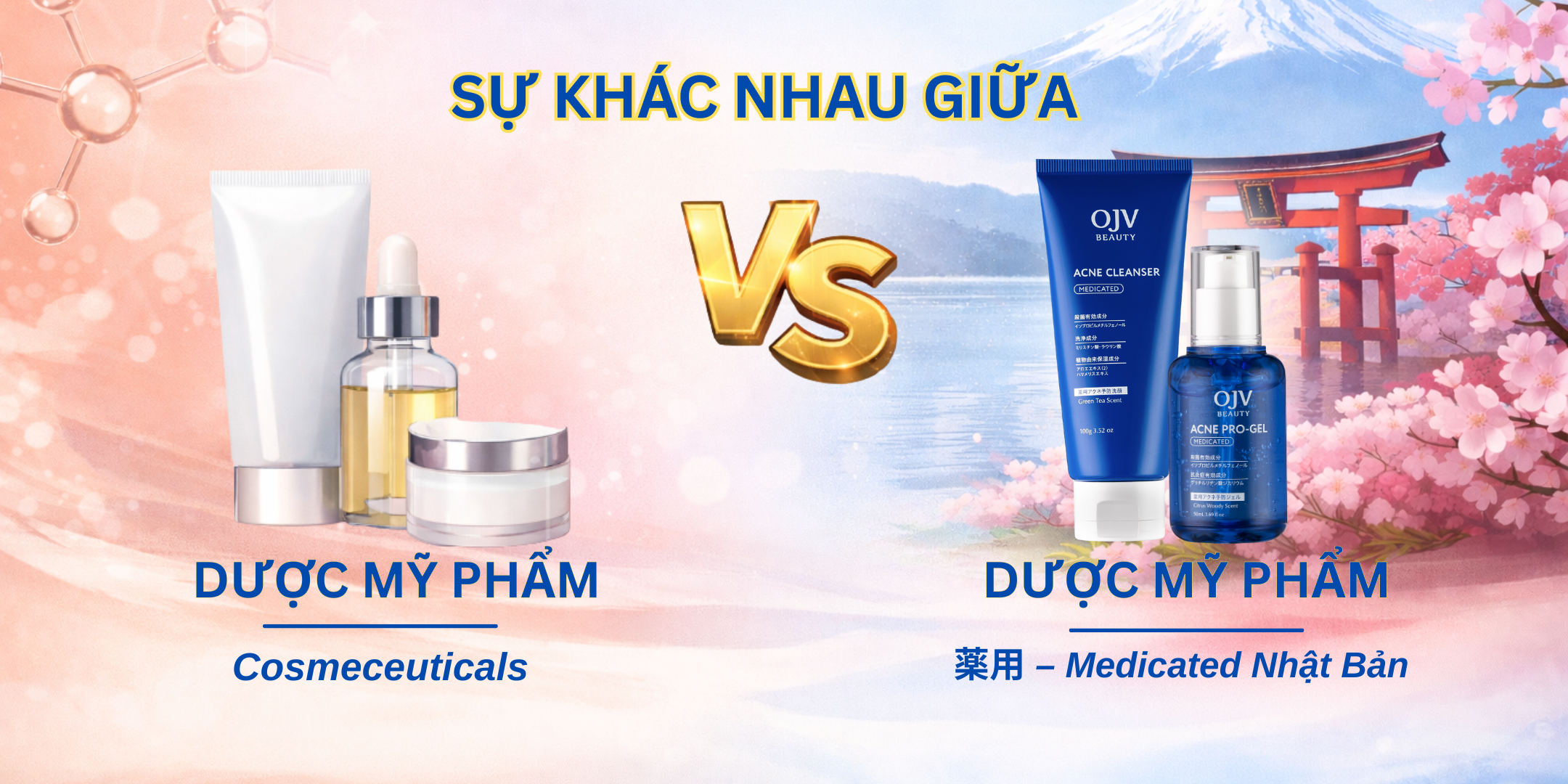 DƯỢC MỸ PHẨM (COSMECEUTICALS) VÀ MEDICATED NHẬT BẢN KHÁC NHAU NHƯ THẾ NÀO?