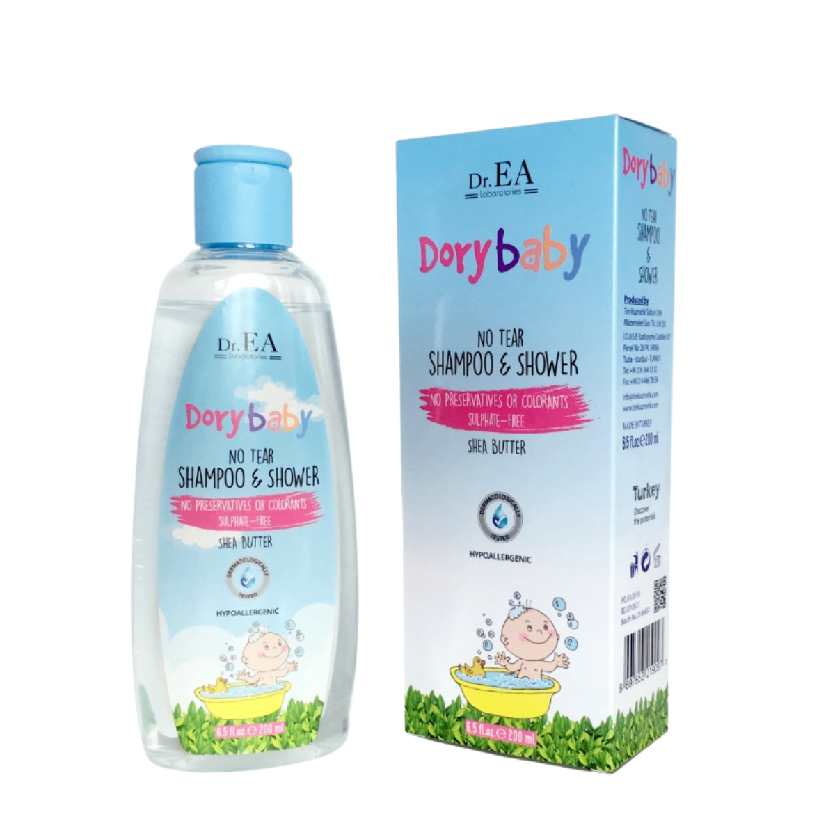 DR. EA DORY BABY SHAMPOO & SHOWER GEL – Sữa Tắm Gội Dịu Nhẹ Cho Bé - 200ML