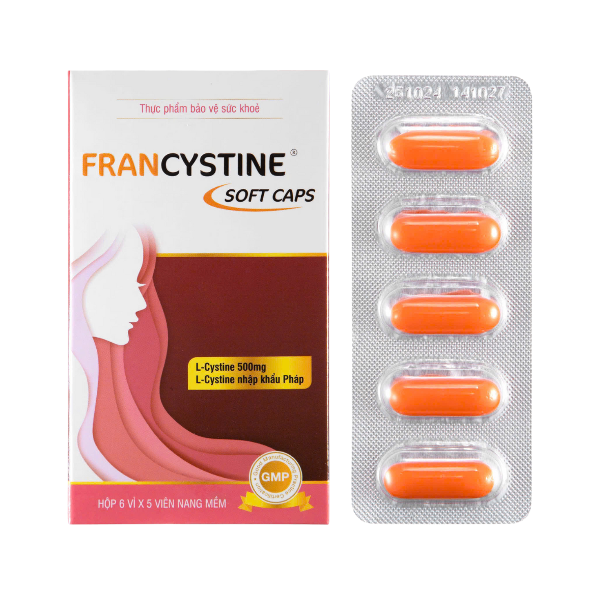 FRANCYSTINE Soft Caps hỗ trợ tăng cường sức khỏe và làm đẹp da, tóc, móng