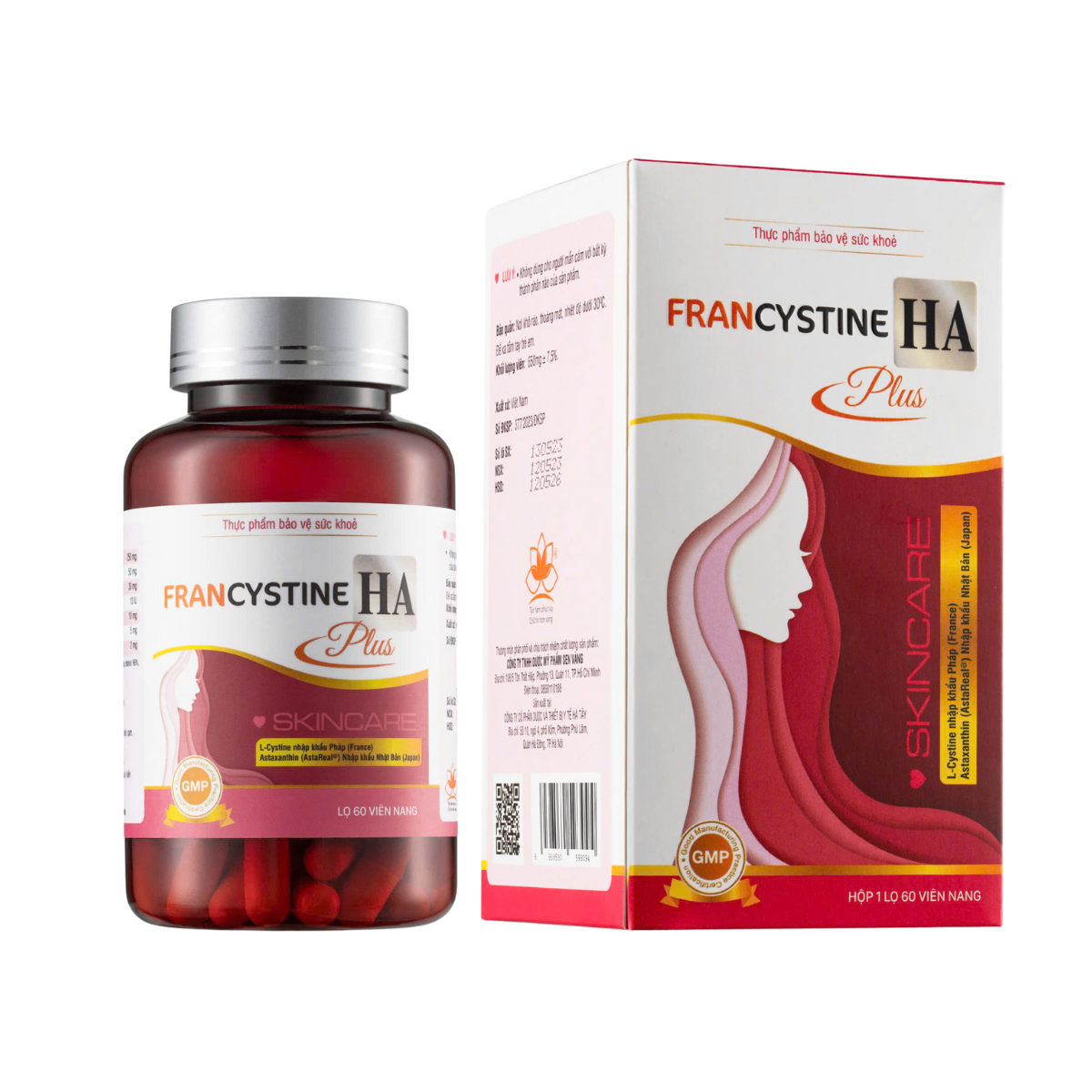 Viên Uống Francystine HA Plus Skincare Cải thiện da sạm nám, viên uống đẹp da