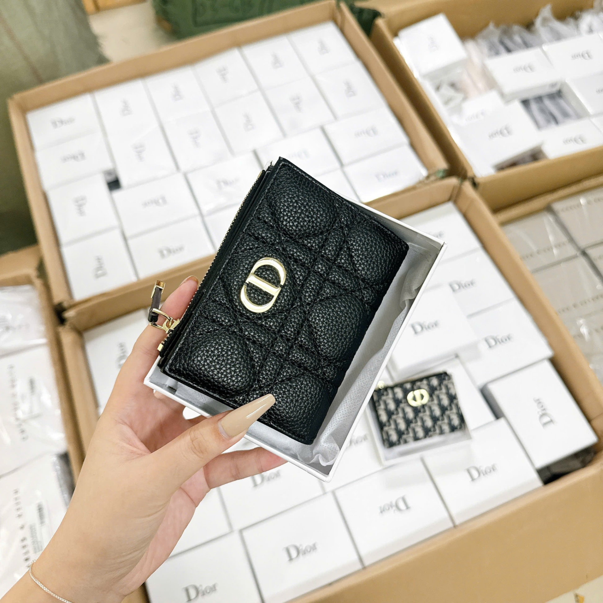 D8437# Ví Dior ngắn fullbox