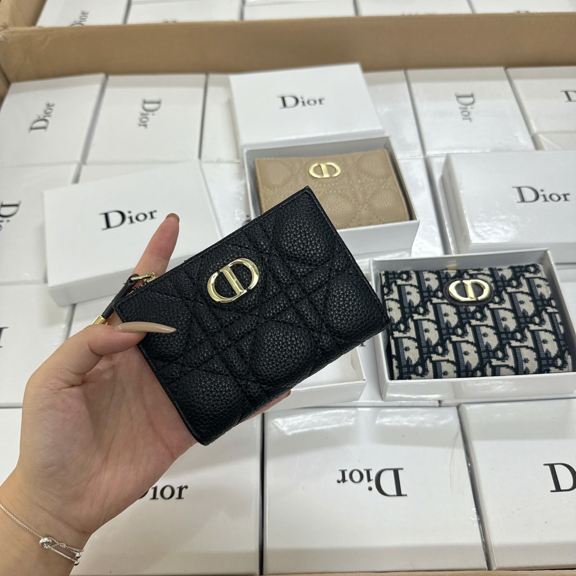 D8437# Ví Dior ngắn fullbox