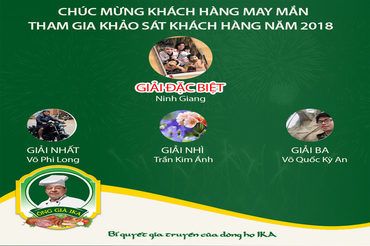 THỰC PHẨM ÔNG GIÀ IKA TRAO THƯỞNG CHO KHÁCH HÀNG MAY MẮN