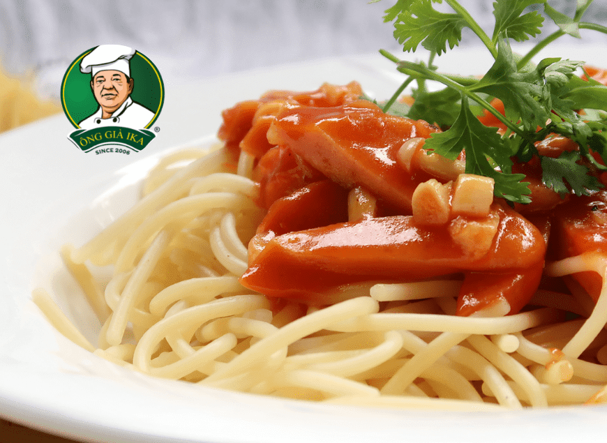 No căng bụng mà ăn hoài không ngán với mì ý spaghetti xúc xích