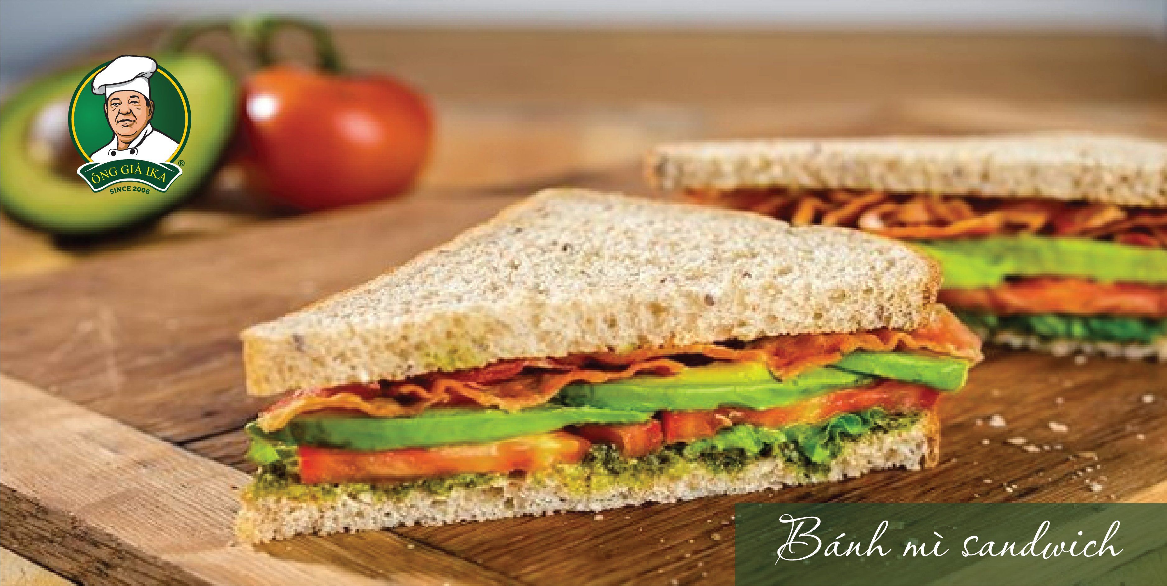 Bữa sáng ĐỦ CHẤT với bánh mì sandwich kẹp thịt hun khói