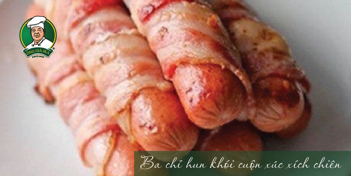 Ba chỉ hun khói cuộn xúc xích cho bữa sáng NHANH-GỌN-ĐỦ CHẤT