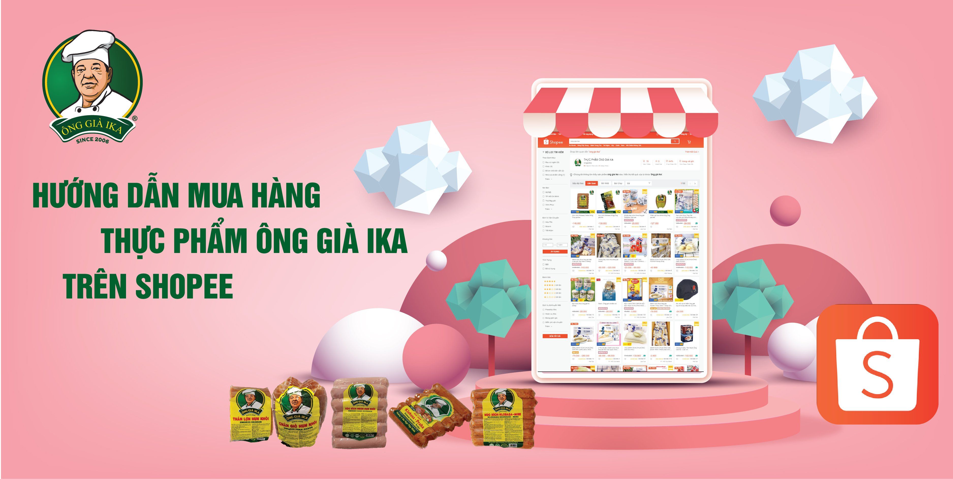 Hướng dẫn mua hàng Thực phẩm Ông già IKA trên Shopee siêu ĐƠN GIẢN