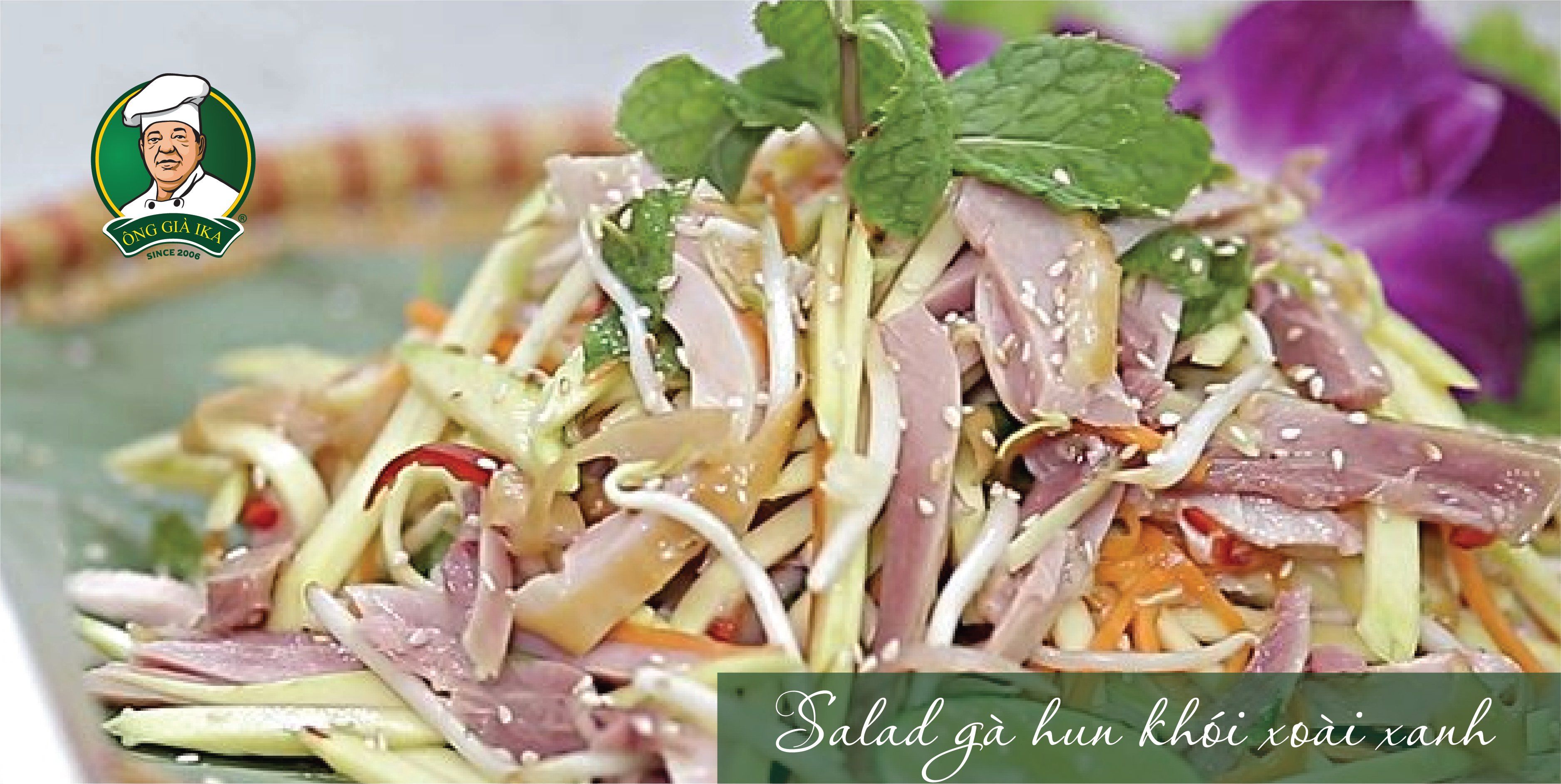 Salad gà hun khói xoài xanh kiểu  Âu siêu HOT, bạn đã thử chưa?