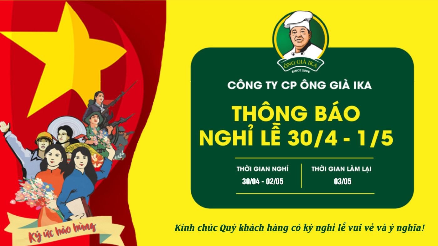 THÔNG BÁO NGHỈ LỄ 30/04 -01/05