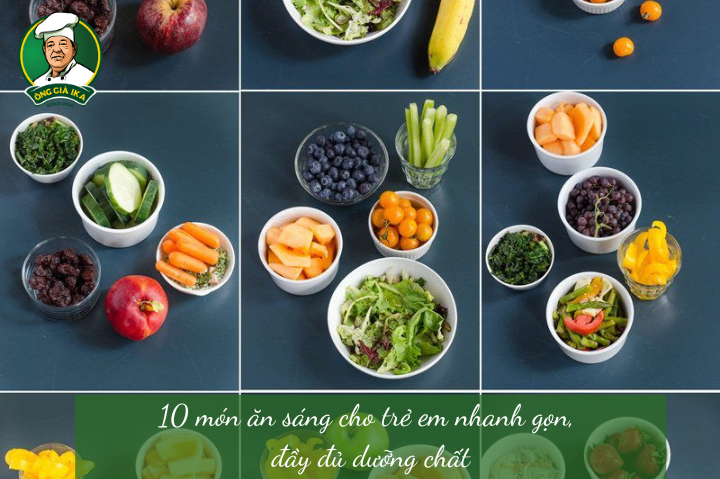 10 món ăn sáng cho trẻ em nhanh gọn, đầy đủ dưỡng chất