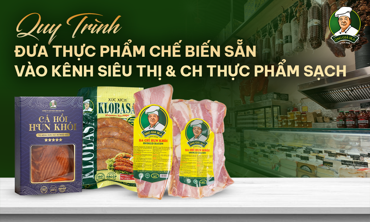 QUY TRÌNH ĐƯA THỰC PHẨM CHẾ BIẾN SẴN VÀO KÊNH SIÊU THỊ & CH THỰC PHẨM SẠCH