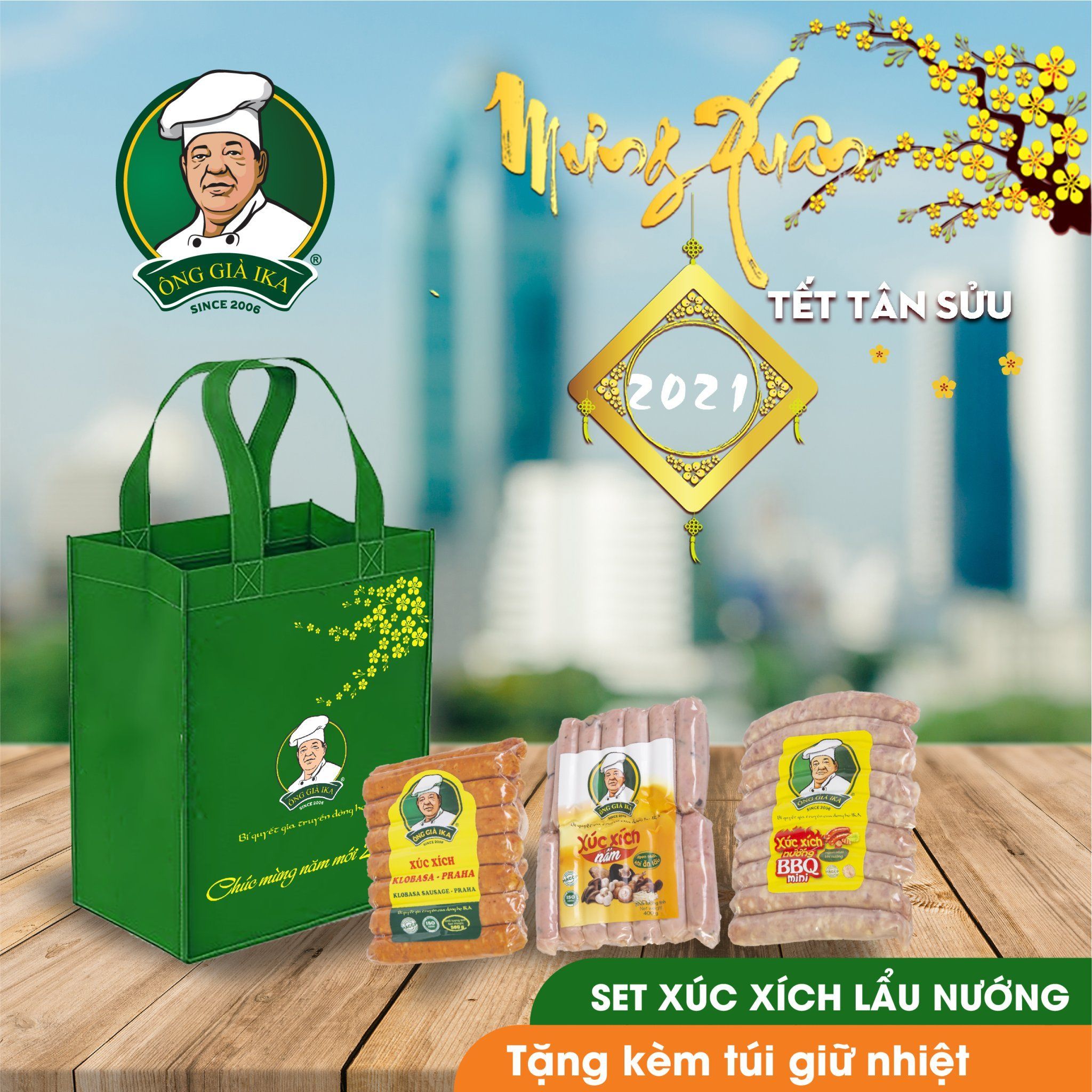 Set xúc xích lẩu nướng