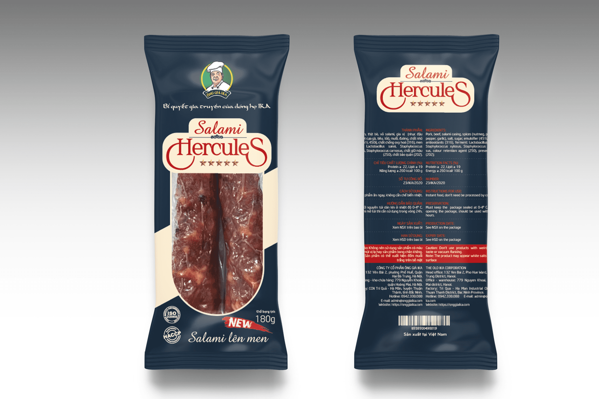 Sản phẩm salami lên men Hercules tại Ông già IKA trải qua   quy trình sản xuất khắt khe trước khi tới tay người tiêu dùng