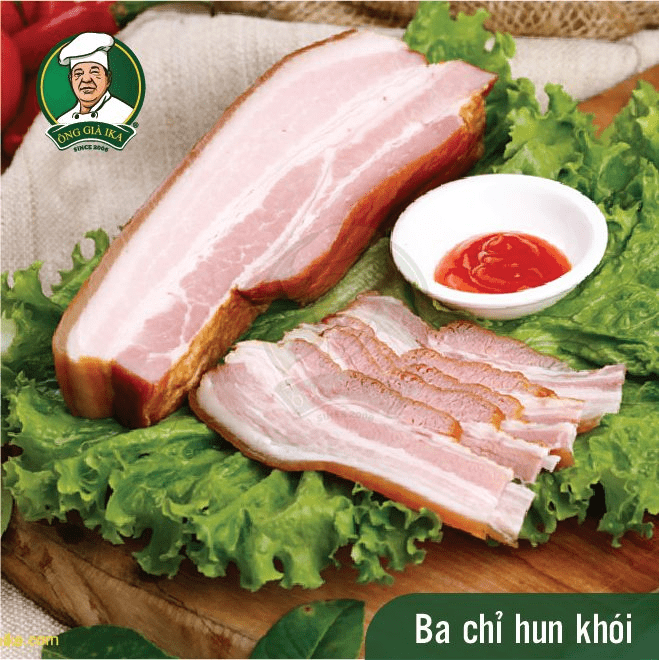 Thịt ba chỉ hun khói Ông già IKA