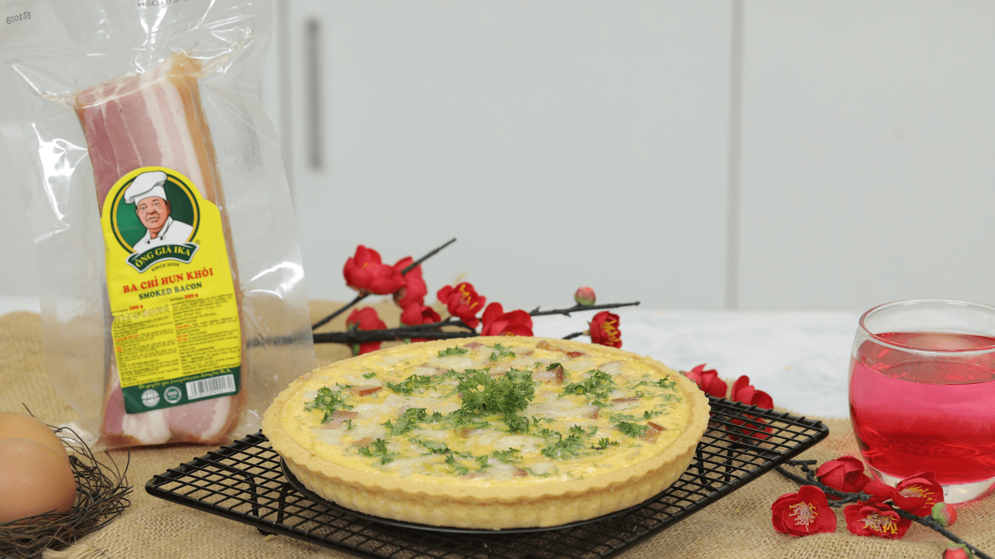 Banh tart mặn kiểu Pháp sau khi hoàn thành