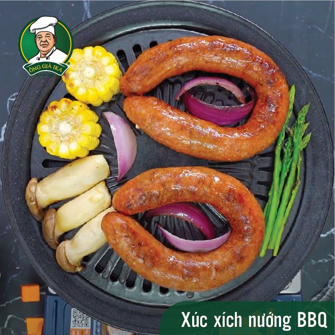 Sản phẩm xúc xích nướng BBQ Ông già IKA