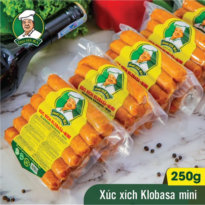 Xúc xích Klobasa mini Ông già IKA - lựa chọn   tuyệt vời cho bữa tiệc cuối tuần của mọi gia đình