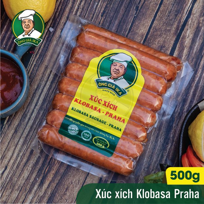 Xúc xích Klobasa Praha IKA - Nguyên liệu   không thể thiếu cho món mì cay thơm ngon, hấp dẫn