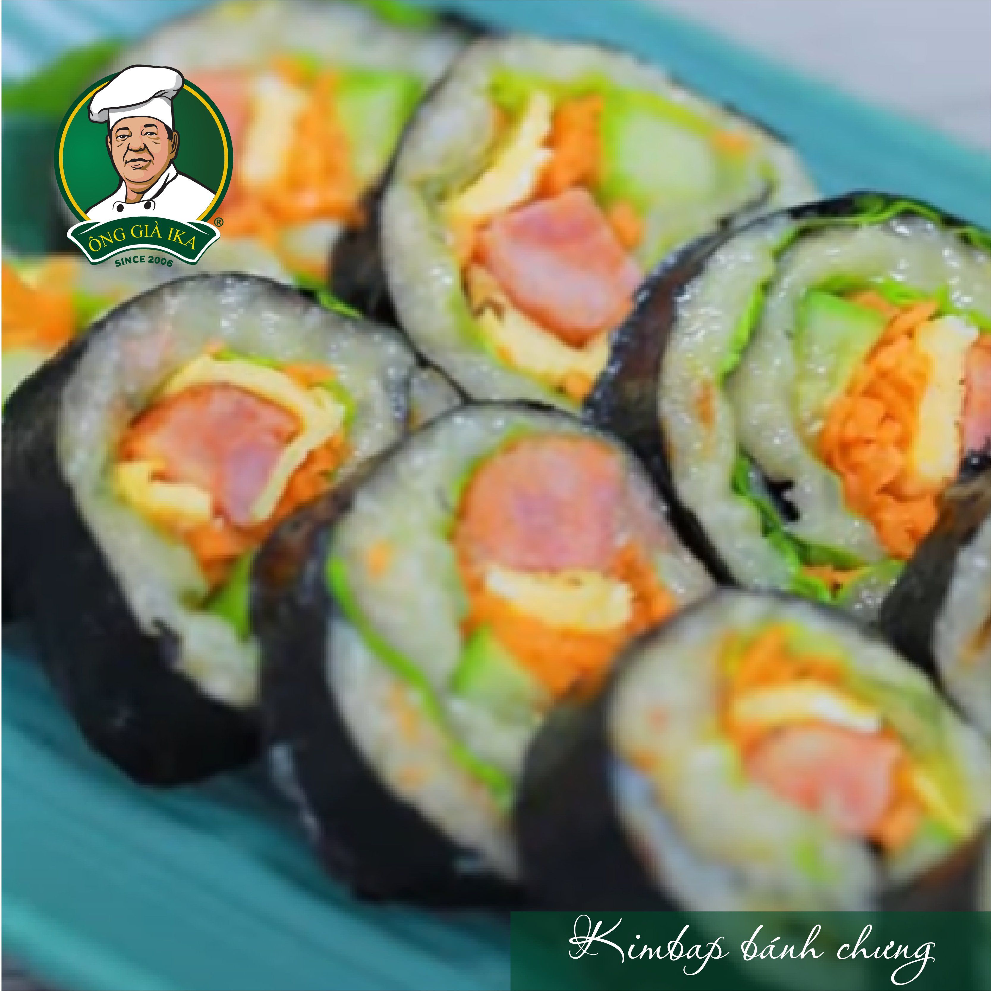 kimbap bánh chưng sau khi hoàn thành