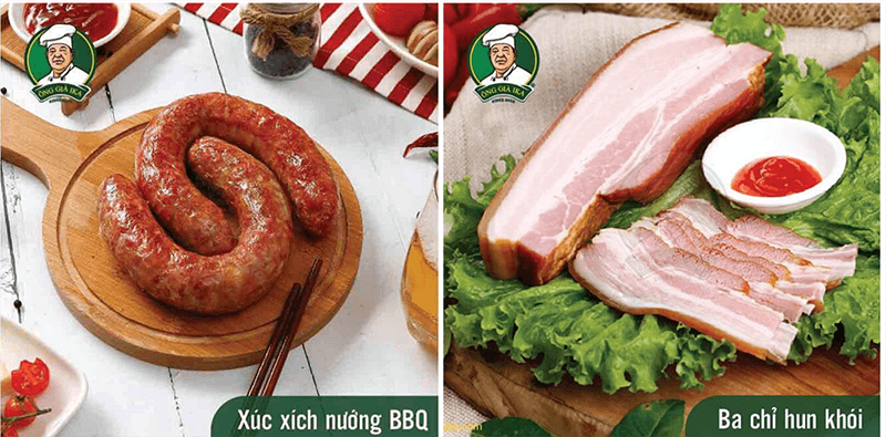 Xúc xích nướng BBQ và thịt ba chỉ hun khói là nguyên liệu chính mang lại hương vị đặc biệt cho chiếc bánh mì kẹp xúc xích của bạn