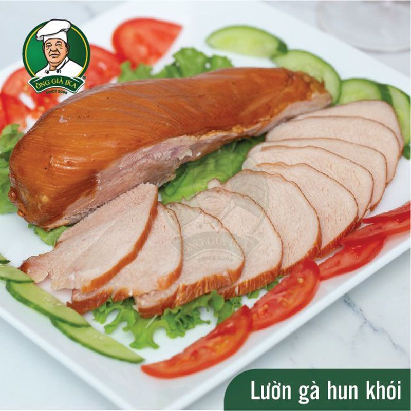 Sản phẩm lườn gà hun khói của Ông già IKA