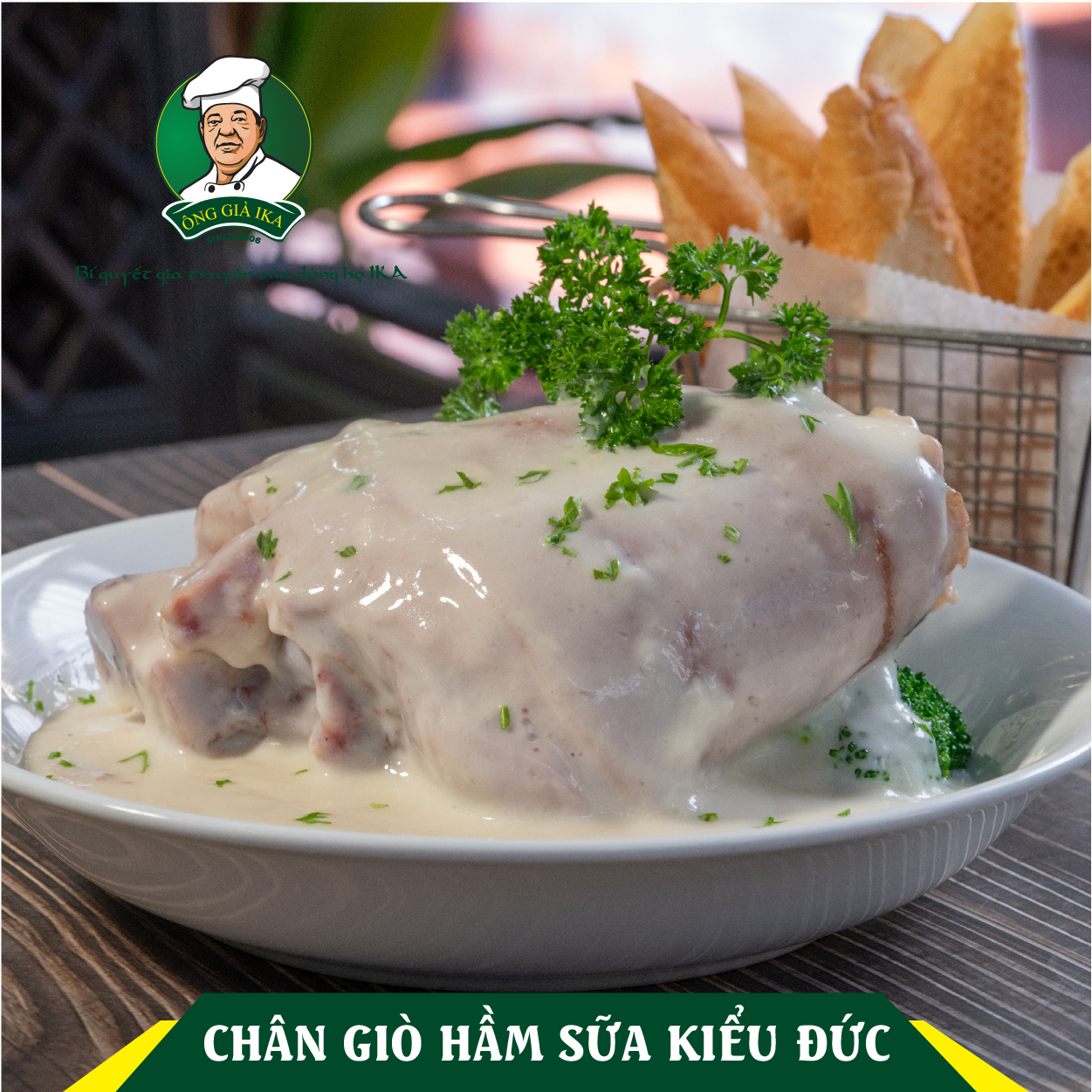 chân giò hầm sốt kem