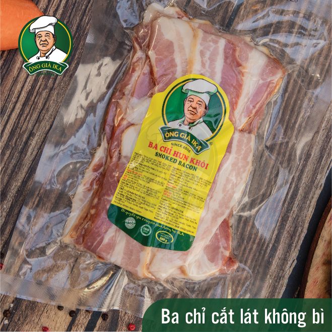 Ba chỉ hun khói cắt lát không bì