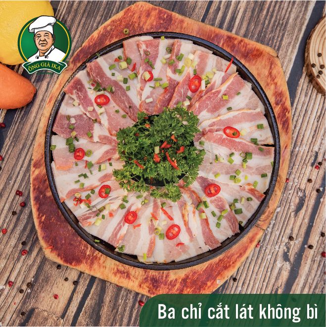 Ba chỉ hun khói cắt lát không bì