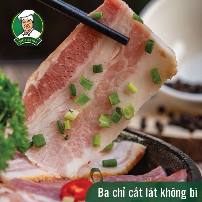 Ba chỉ hun khói cắt lát không bì