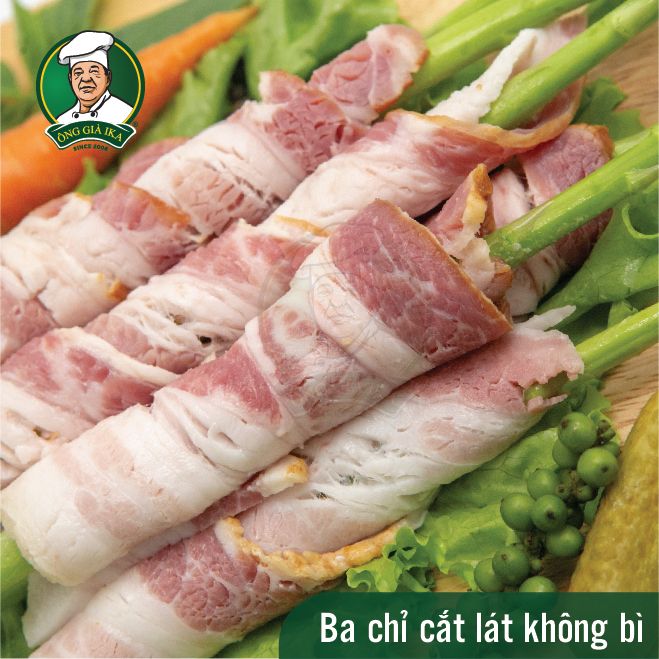 Ba chỉ hun khói cắt lát không bì