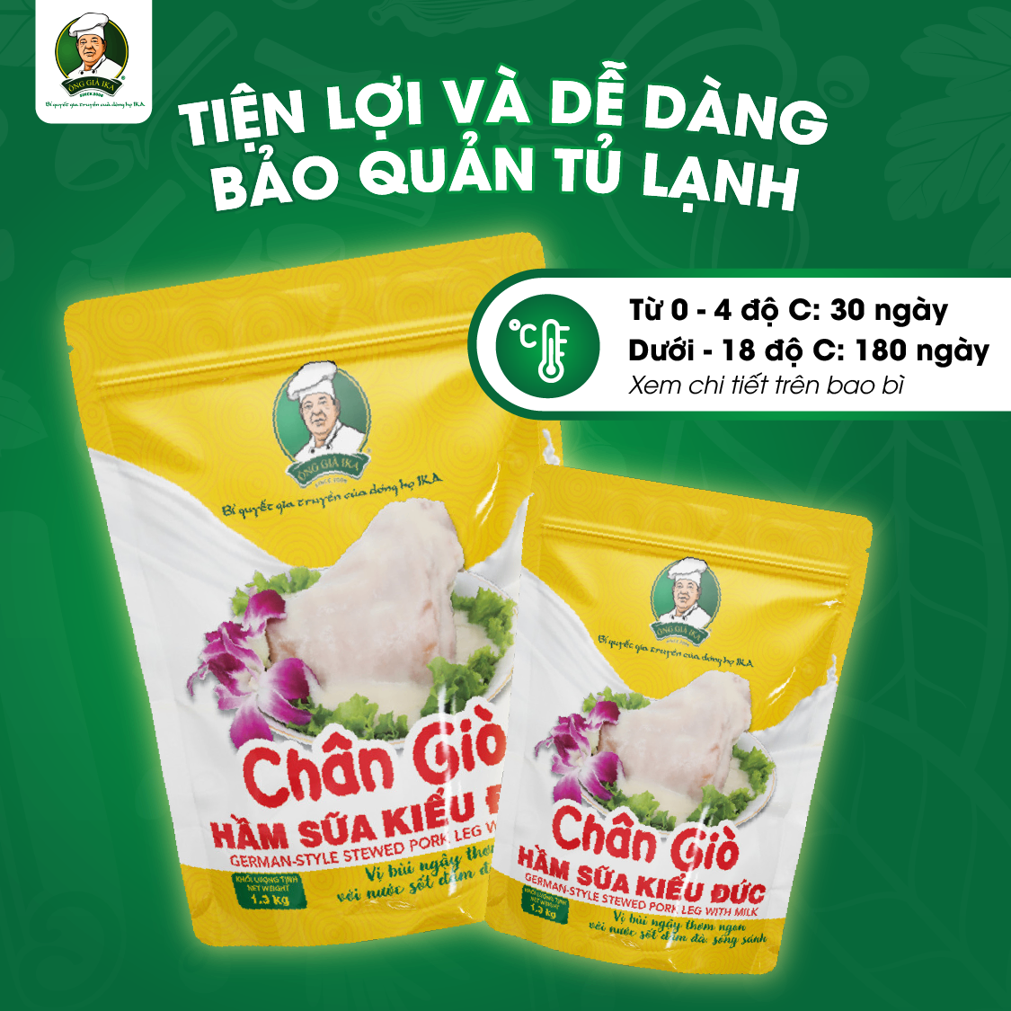 CHÂN GIÒ HẦM SỮA KIỂU ĐỨC