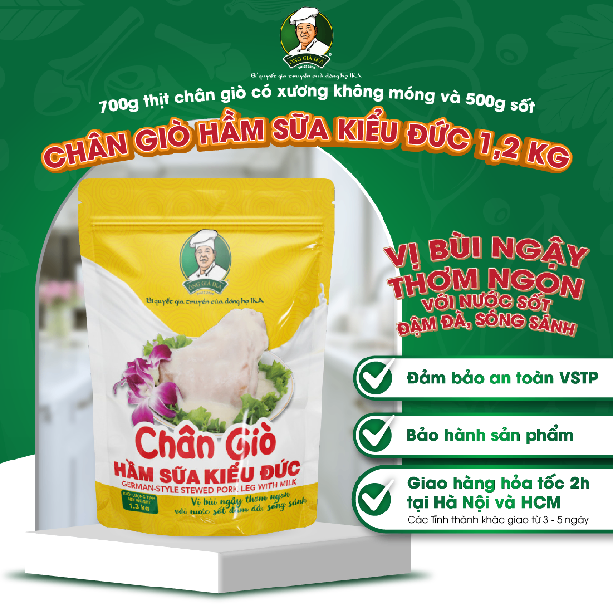 CHÂN GIÒ HẦM SỮA KIỂU ĐỨC